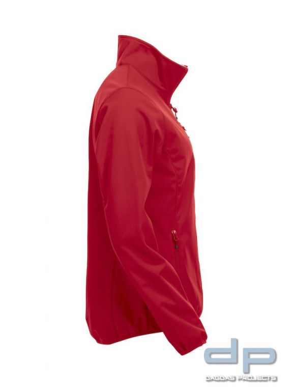 Basic Softshell Jacket Ladies mit reflektierend silbernem Wunschaufdruck in verschiedenen Farben
