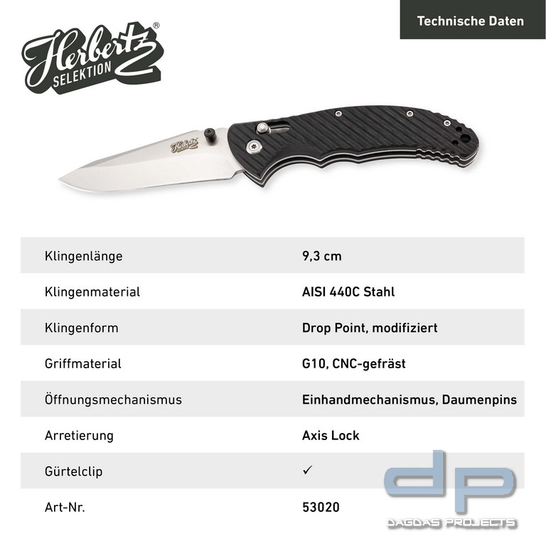 ein robustes Einhandmesser mit einer kugelgelagerten Klinge in Stone Wash Optik