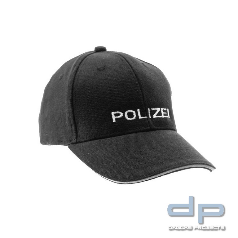 COP® Basecap mit Stick - POLIZEI vorne + hinten, Stickfarbe weiß, Einheitsgröße