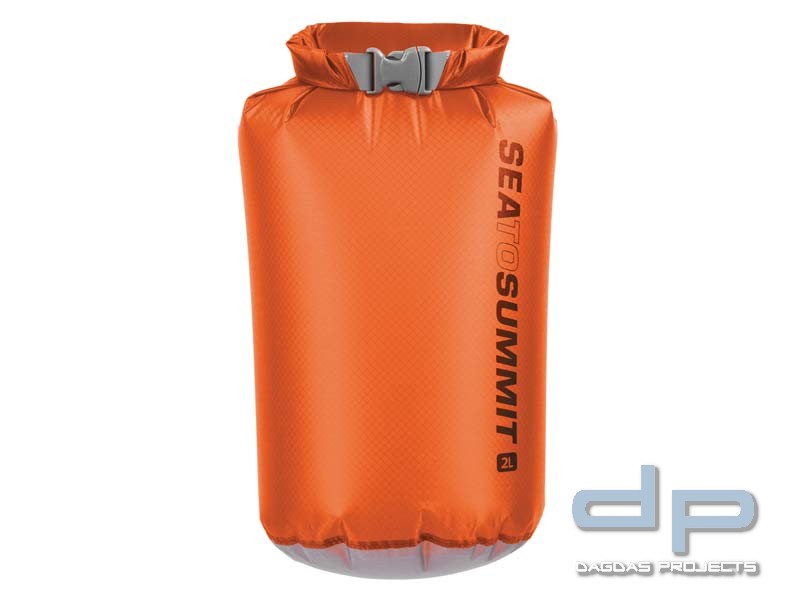 Sea to Summit Ultra-Sil Drysack 2L, orange, Volumen 2 Liter, Ultra-Sil 30D, Hypalon Rollverschluss