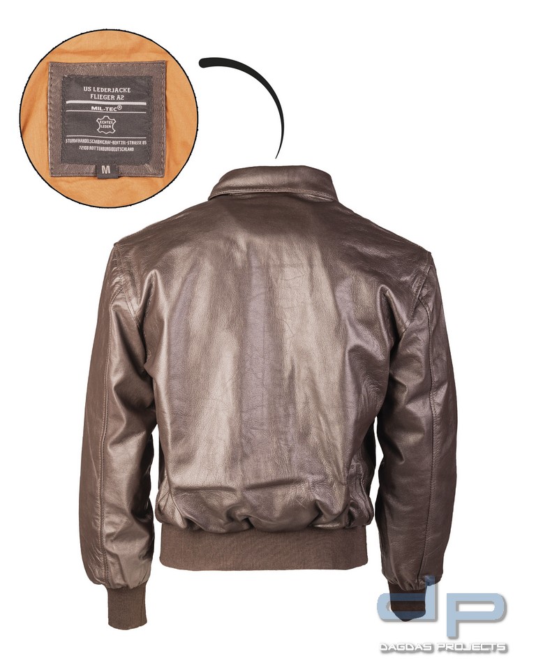 US LEDERJACKE FLIEGER A2 BRAUN