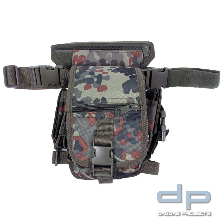 Hip Bag, flecktarn, Bein- und Gürtelbefestigung