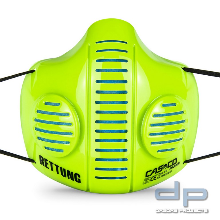 CASCO MASK 2.0 IN NEONGELB AUFDRUCK: RETTUNG