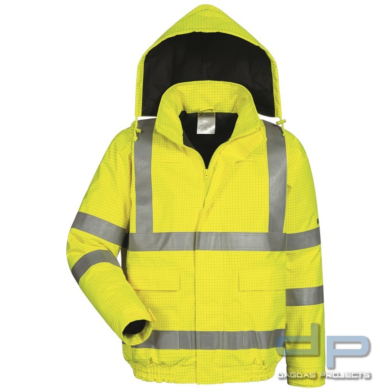 Safestyle MULTINORM PILOTJACKE in Gelb mit Aufdruck nach Wunsch auf Brust und Rücken