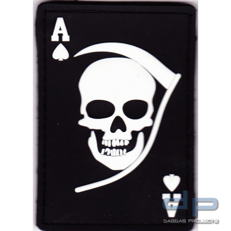 Rubber Patch Death Ace - schwarz-weiß