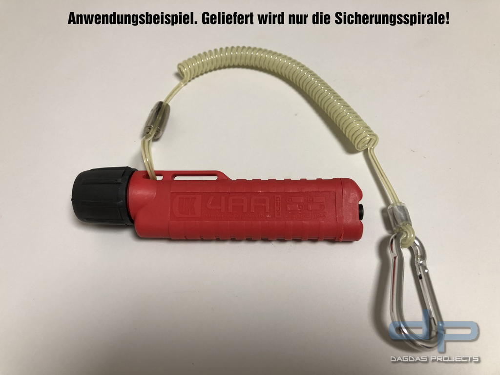 dp Sicherungsspirale zur Sicherung von Wertgegenständen Nachleuchtend