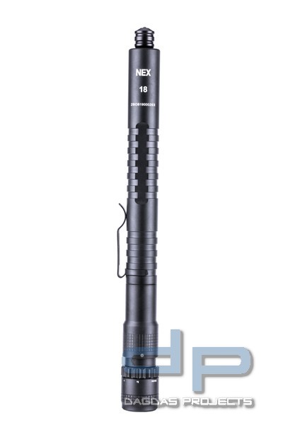 Ausziehbarer Einsatzstock N18L WALKER. leicht - 260g, 18" - 474 mm integrierter LED Taschenlampe 410
