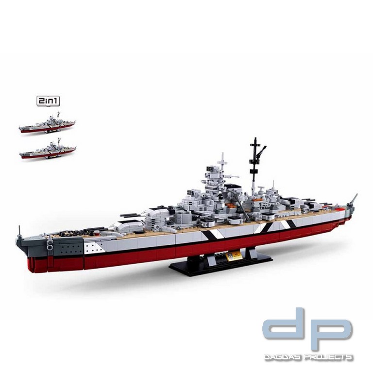 Sluban Bismarck Battleship 2 in 1 M38-B1102 #16164