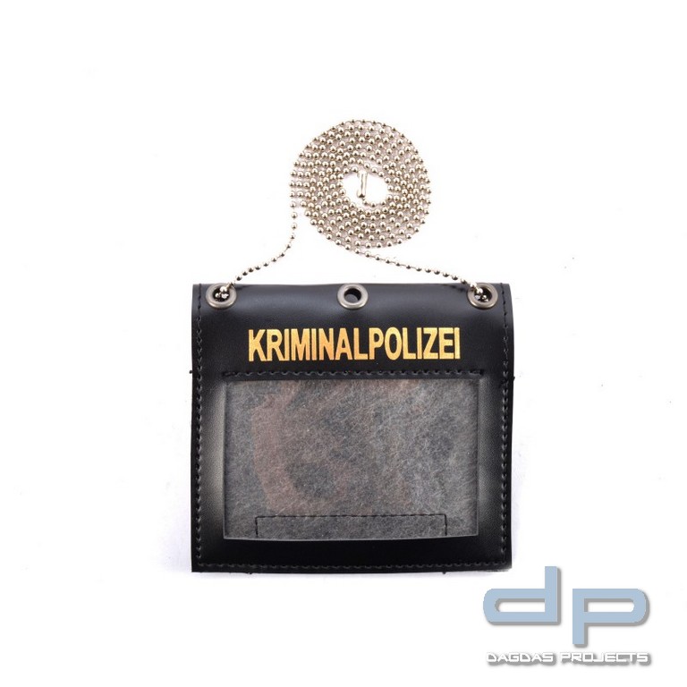 COP® Umhänge-Dienstausweismäppchen MIT DRUCK, Scheckkartenformat, Kunstleder