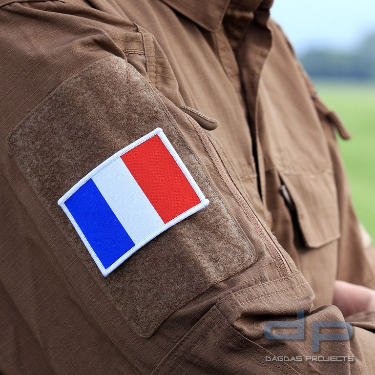 Emblem Stoff fein gewebte Flagge Frankreich