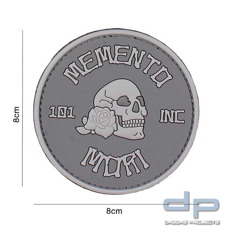 Emblem 3D PVC Memento Mori 101 INC grau