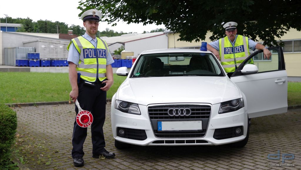 ETZEL Behörden Signal-/Warnweste gelb/blau mit Aufdruck POLIZEI