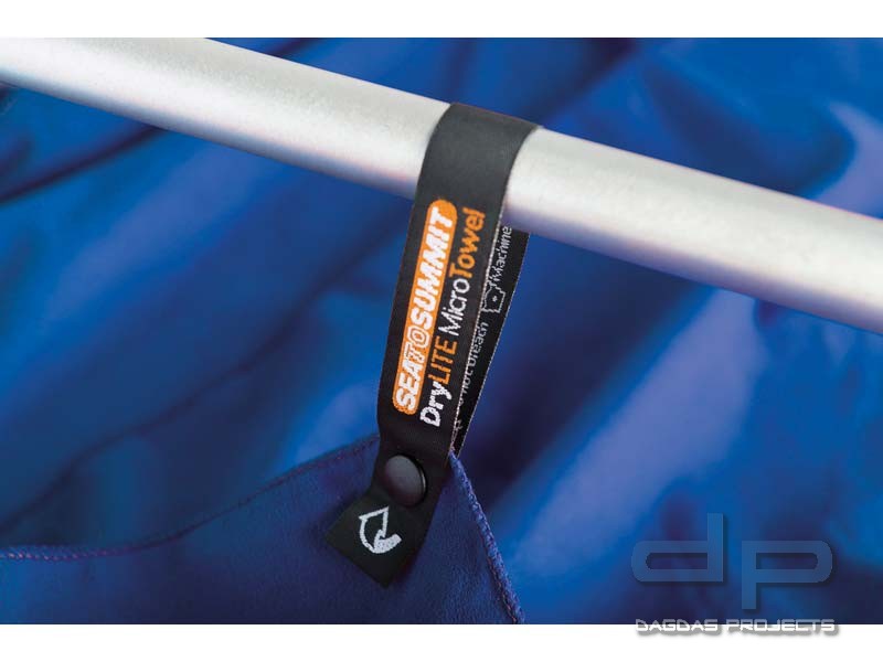 Sea to Summit POCKET TOWEL M, Mikrofaserhandtuch, cobalt-blau, Aufbewahrungstasche