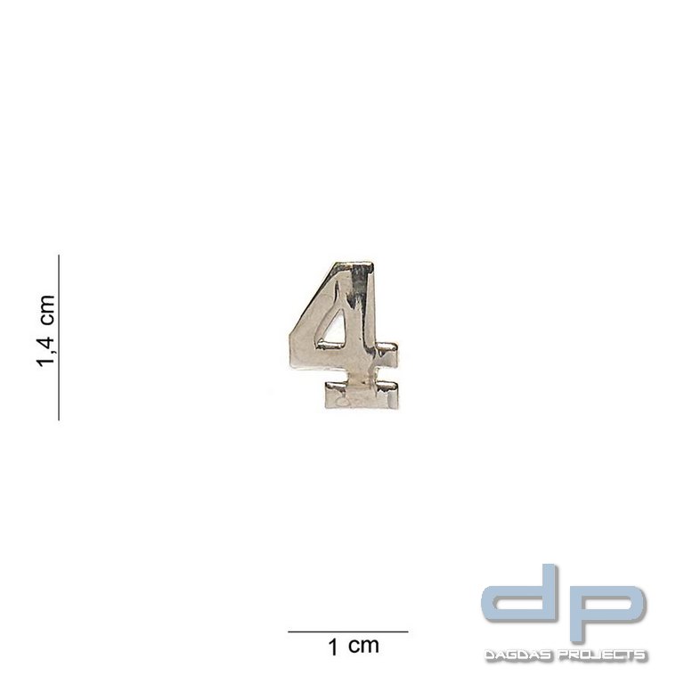 Emblem Metall USA Ziffer 4