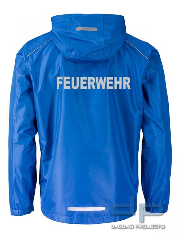 Mens’ Rain Jacket Regenjacke Windbreaker mit Wunschaufdruck in Reflex Silber in verschiedenen Farben
