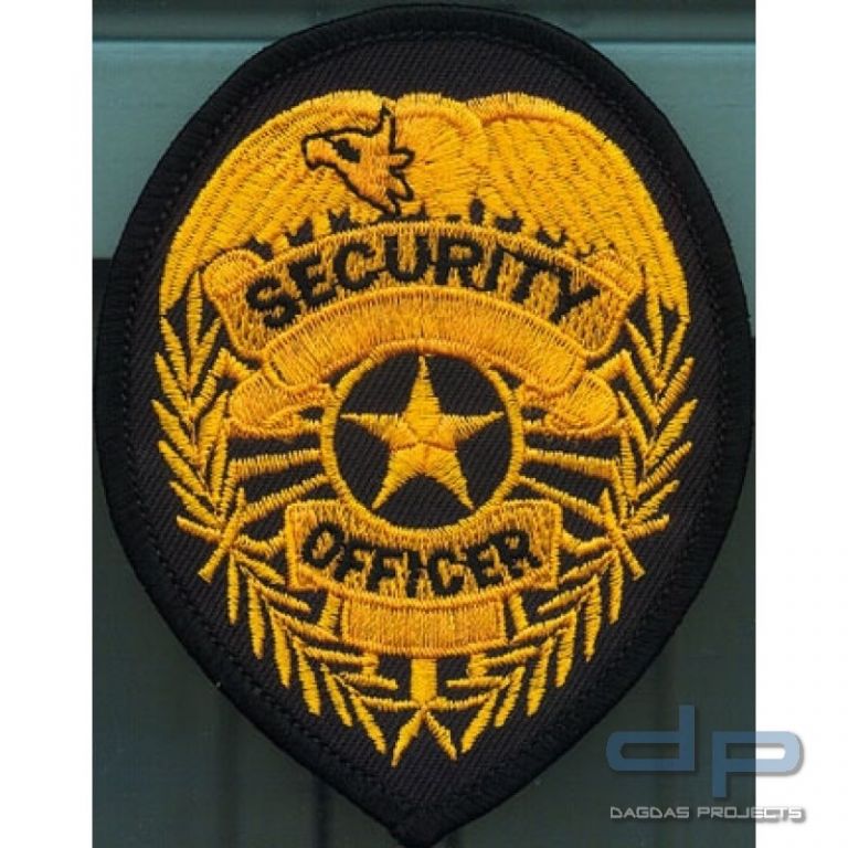 Security Officer gold Stoffabzeichen aus 100% Polyester