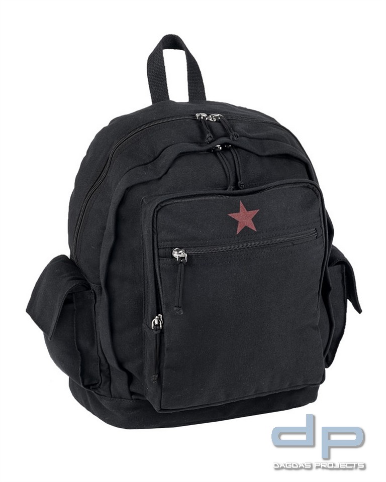 CITY RUCKSACK ′RED STAR′ SCHWARZ VPE 2