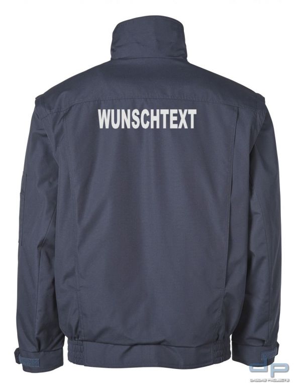 Behörden Wetterschutz-Blouson marine Herren mit reflektierendem Wunschtext