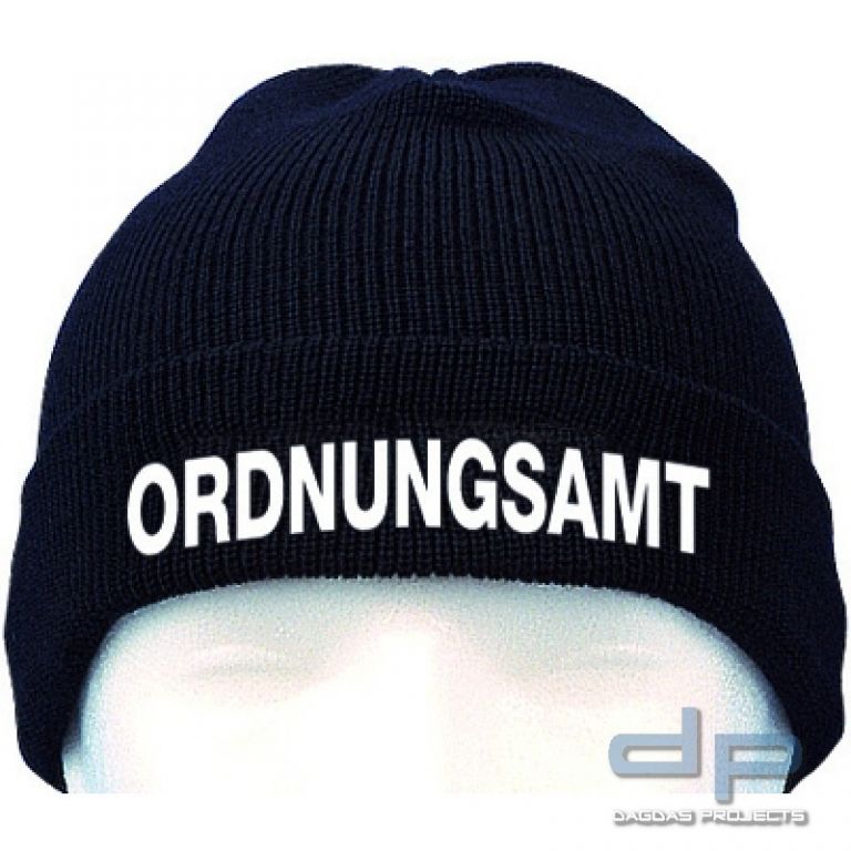 Wollmütze mit Bestickung ORDNUNGSAMT