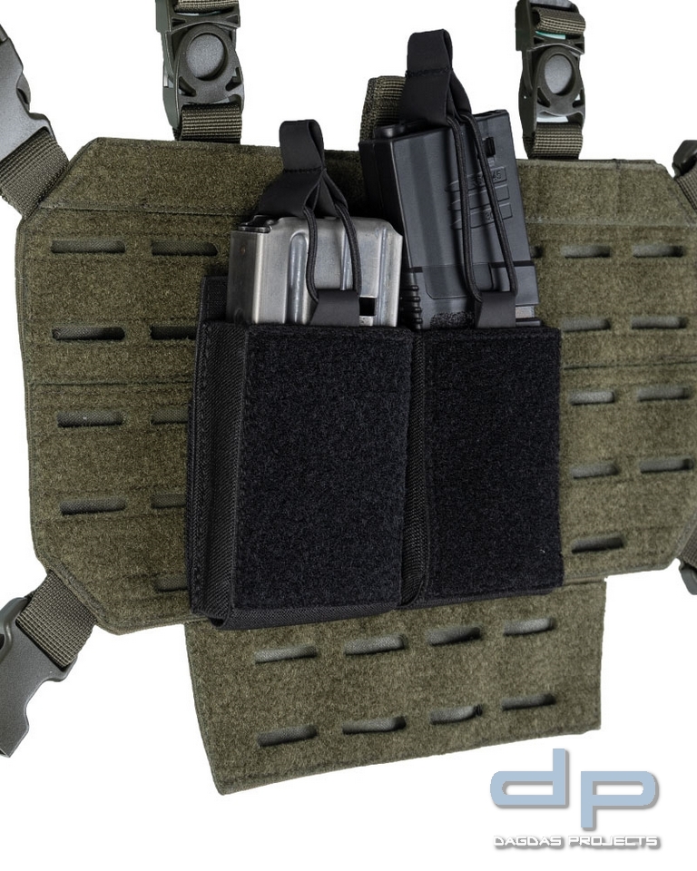 MAG.TASCHE DOUBLE M.KLETTRÜCKEN SCHWARZ VPE 5
