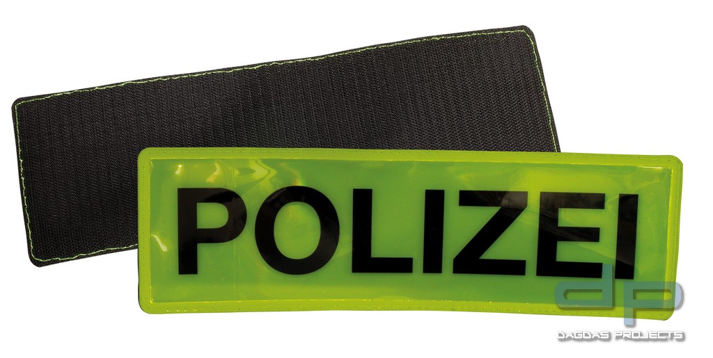 RÜCKENSCHILD POLIZEI PRISMENREFLEKTIERUNG 26 X 8CM