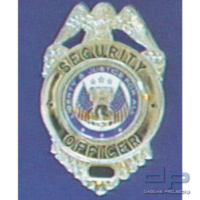 Security Officer - Massives Metallabzeichen mit Anstecknadel - silberfarben