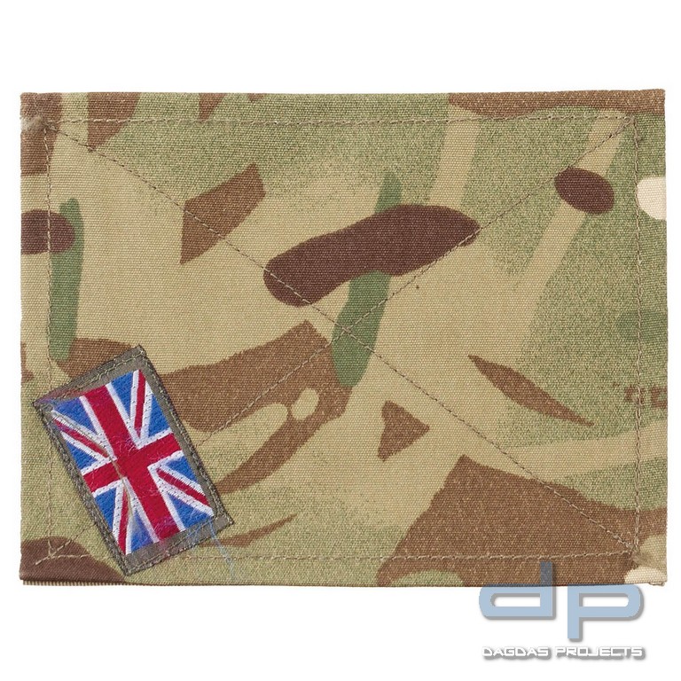 Brittische Klettabdeckung, MTP, mit Fahne, 13 x 10 cm, gebraucht VPE 20