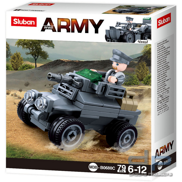Sluban German Army Armored car M38-B0680C #16134