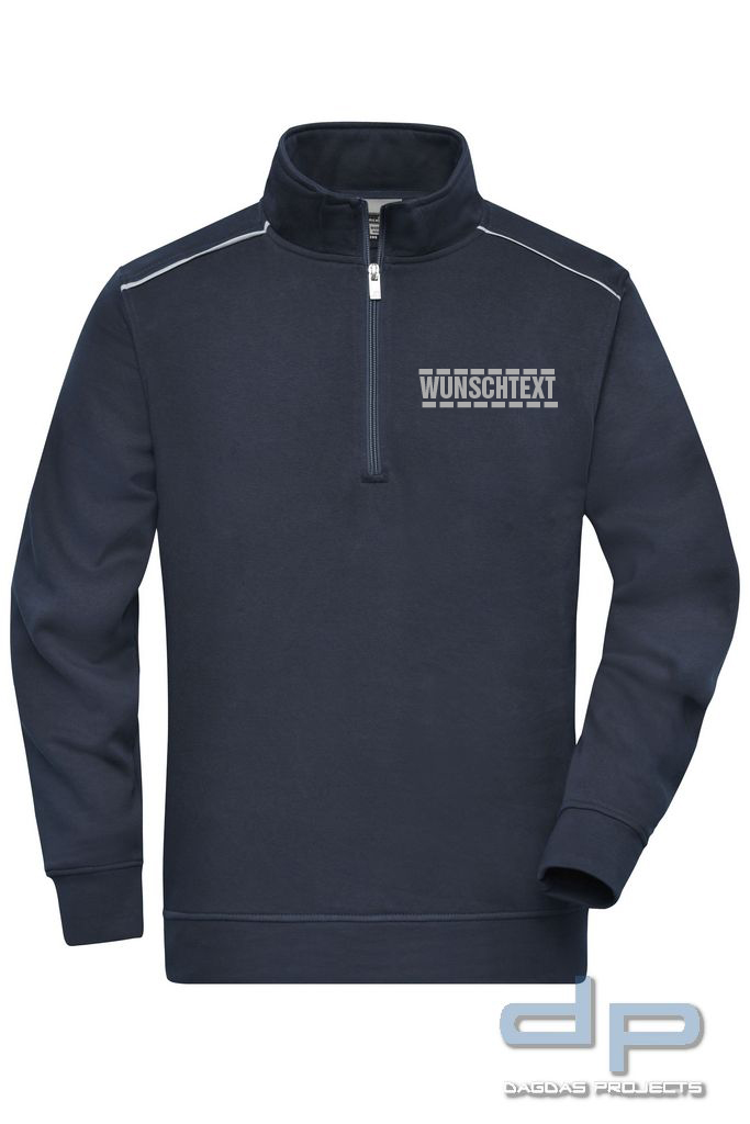 Half-Zip Sweat dp S-Serie in verschiedenen Farben mit Wunschaufdruck umrandet