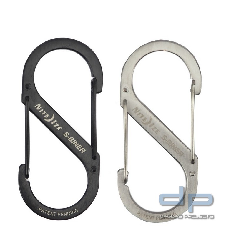 NiteIze Doppelkarabiner S-Biner Edelstahl Größe 4