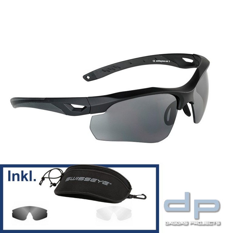 SWISS EYE® Takt. Schutz-/Schiessbrille Skyray inkl. Wechselscheibe und Etui