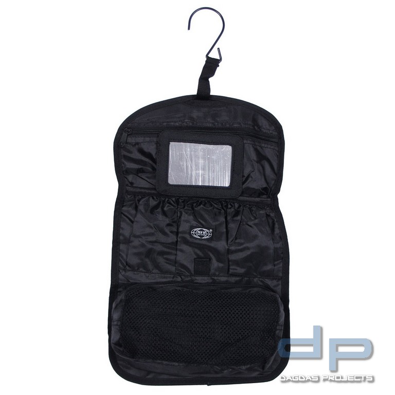 Waschzeugtasche, schwarz, div. Taschen, rollbar