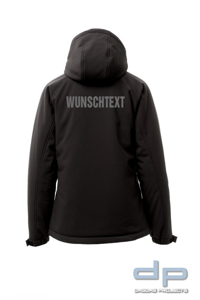 Padded Damen Behörden Softshelljacke ''GALE PAD LADY'' in verschiedenen Farben mit Aufdruck nach Wun