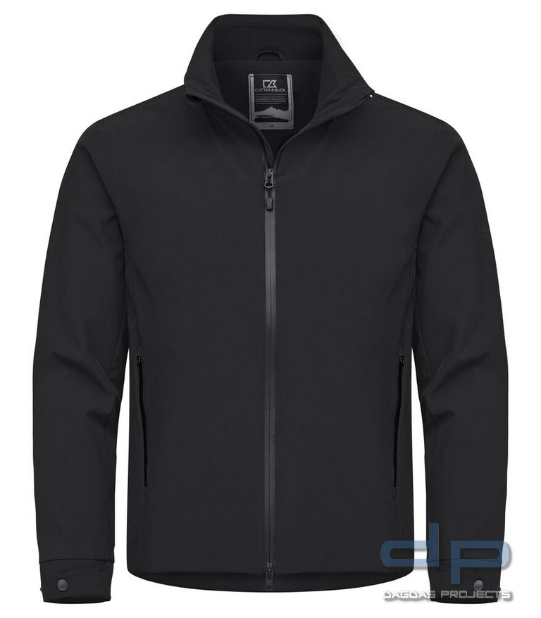 Behörden Wedderburn Short Jacket Men in Schwarz und Dark Navy mit Wunschaufdruck auf Brust und Rücke