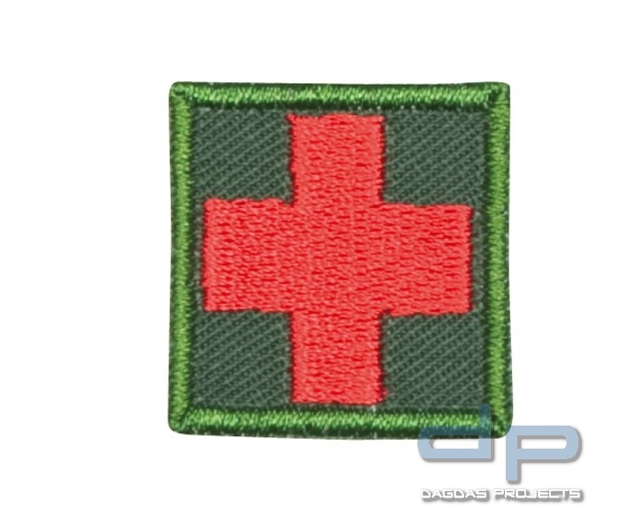 Medic Kreuz Oliv/Rot Klein