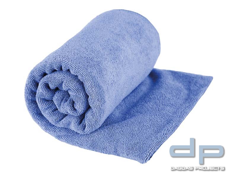 Sea to Summit TEK TOWEL M,pacific-blau, Aufhängeschlaufe, Druckknopf, Netzbeutel