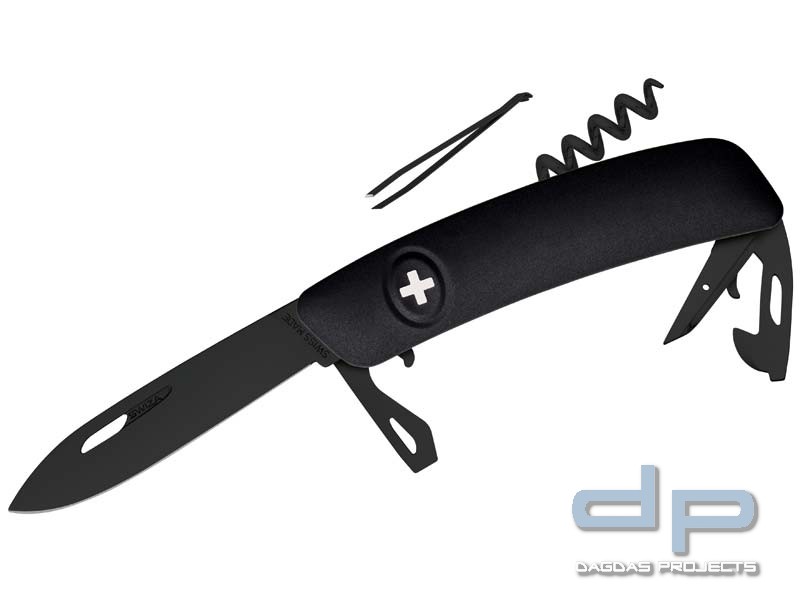 SWIZA D03 All Black Taschenmesser 11 Funktionen