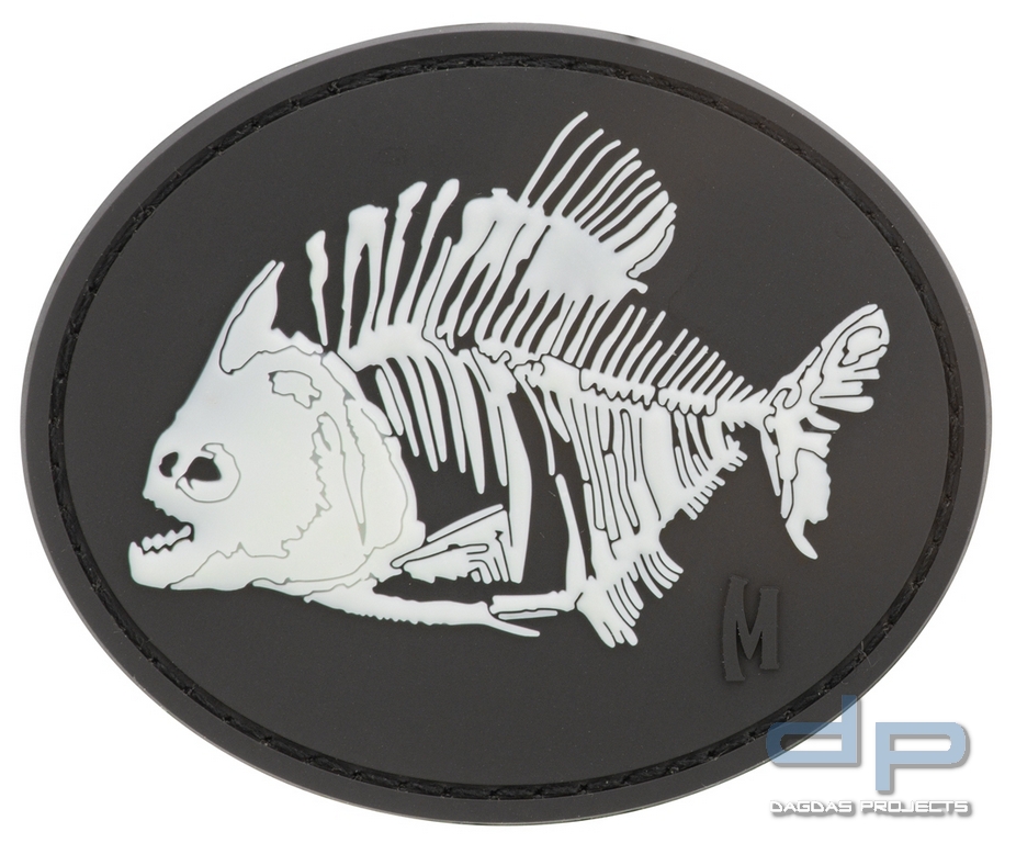 Maxpedition Rubber Patch PIRANHA BONES Glow