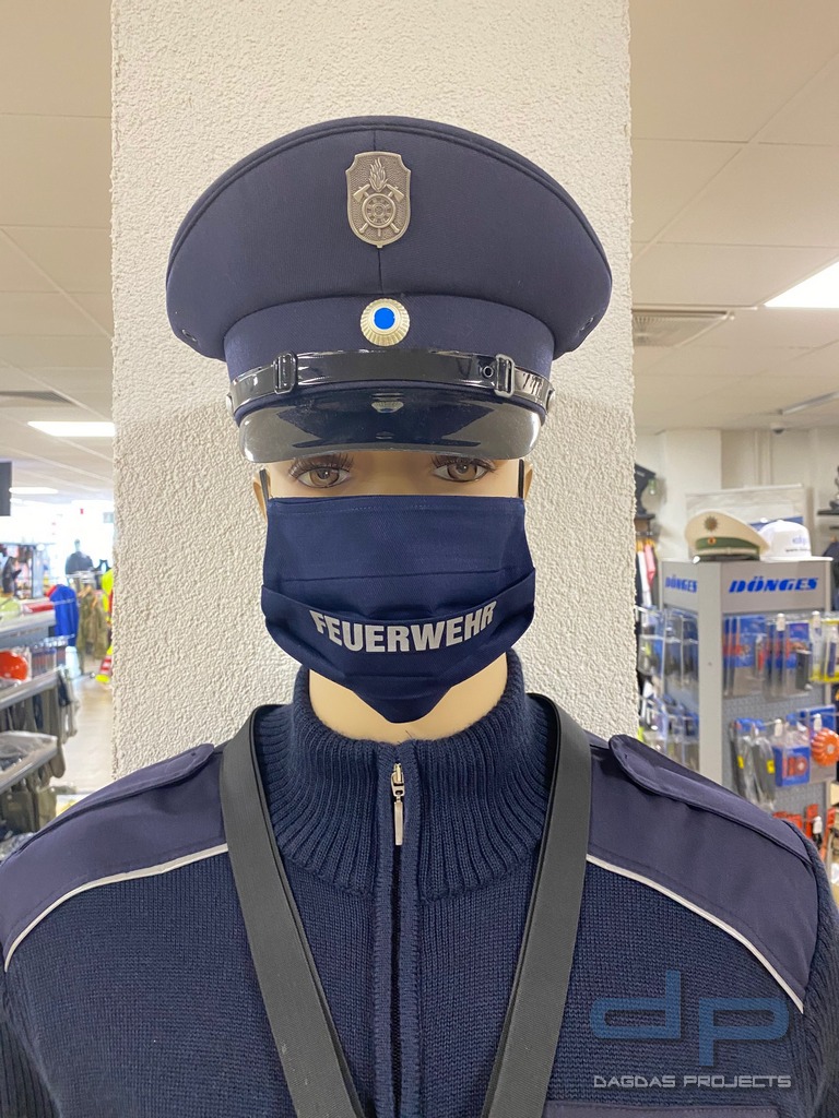 Mund- und Nasenbedeckung Behörde mit Reflexaufdruck und Laschentasche - Nicht für den medizinisch
