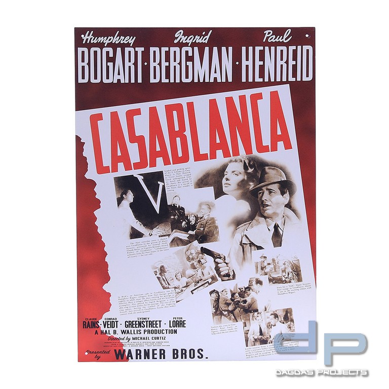 Metallplatte groß #107 Casablanca