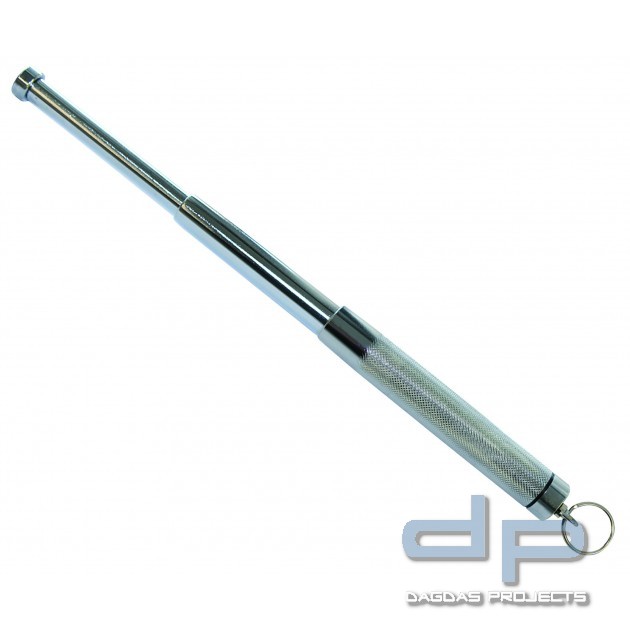 Mini Teleskopschlagstock 12" mit Schlüsselring Chrom