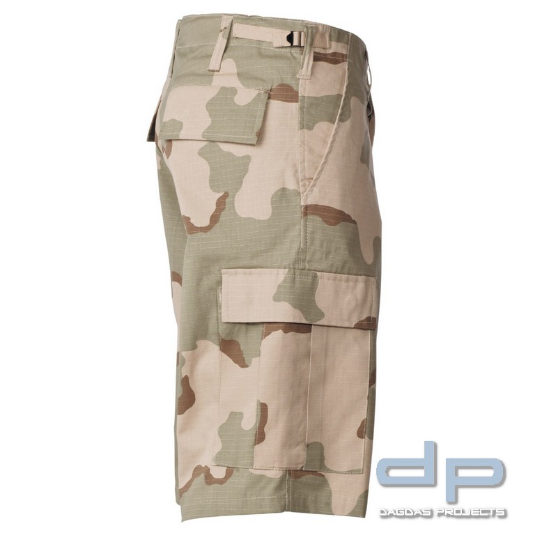 US BDU Bermuda, Rip Stop, 3 Farben desert