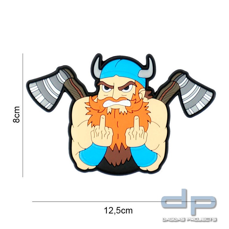Emblem 3D PVC Wütender Wikinger #8143
