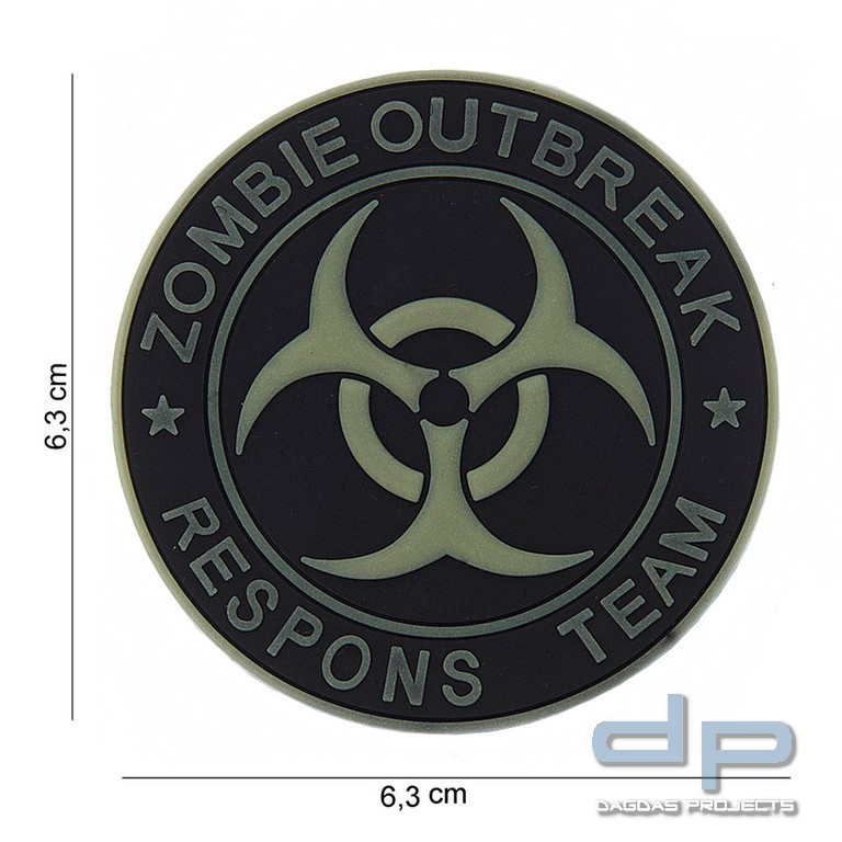 Emblem 3D PVC Zombie Outbreak Respons Team Schwarz