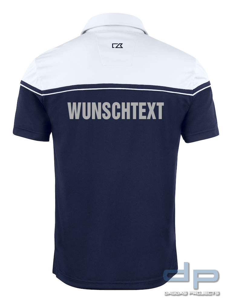 Behörden Polo Men Farbe: Dark Navy/ White Größe: L mit Aufdruck nach Wunsch auf Brust und Rücken