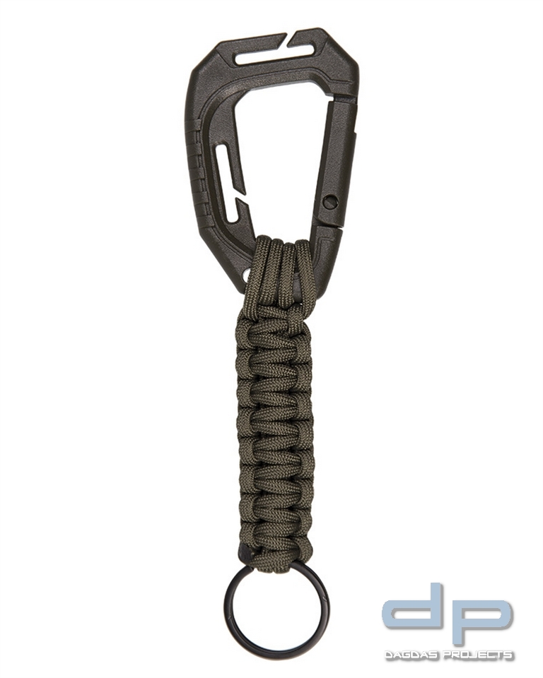 SCHLÜSSELANHÄNGER PARACORD M.KARAB.MOLLE OLIV VPE 10