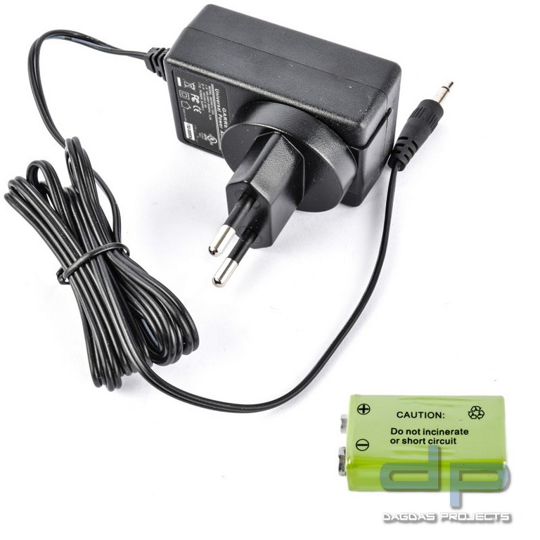 GARRETTTM 220 V Ladegerät (inkl. 1 Stück 9V Akku) für SUPER SCANNER V