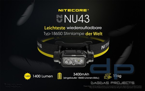 NITECORE NU43 (KOPFLAMPE)