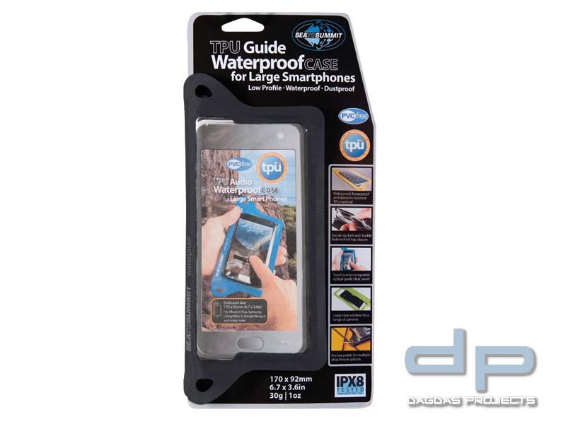 Sea to Summit TPU GUIDE WATERPROOF CASES, Doppel Klett Rolltopverschluss