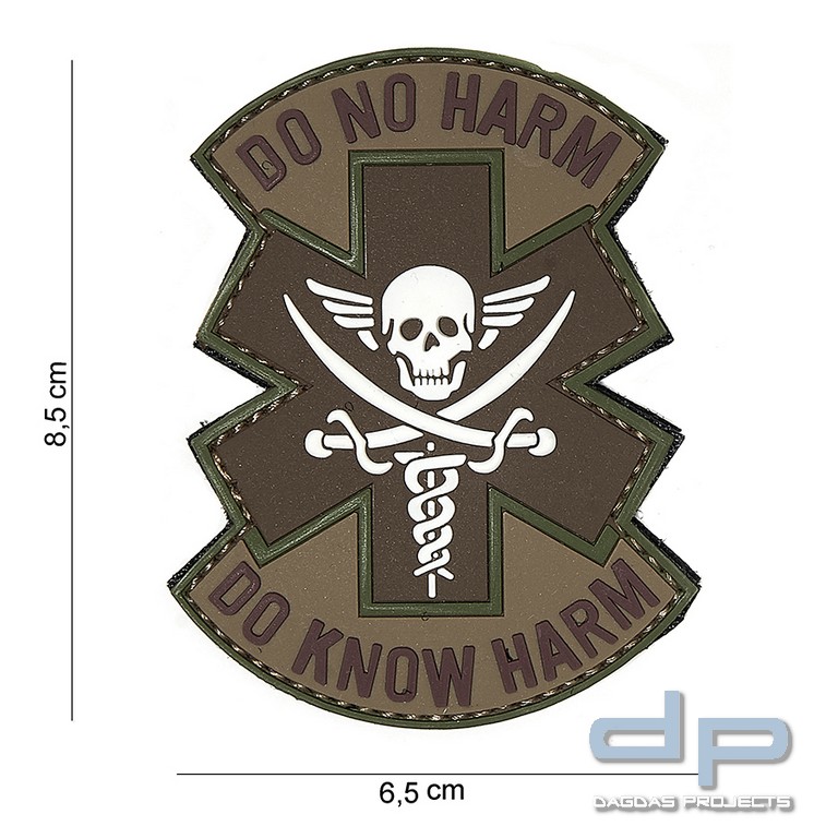 Emblem 3D PVC Do No Harm braun